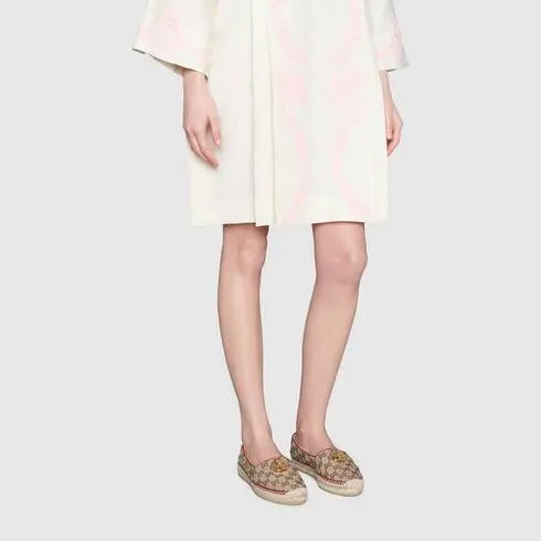 Alternative view of Giày Gucci Beige Women's GG matelassé canvas espadrille 621239-KQWM0-9765