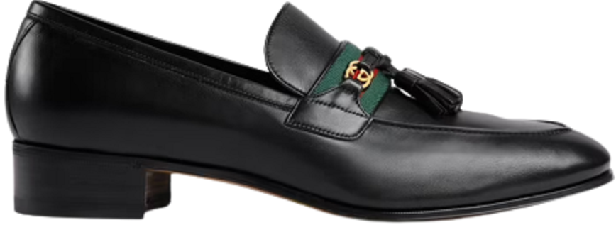 Giày Gucci Web And Interlocking G 'Black' 6247201W6101066