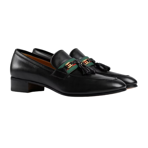 Giày Gucci Web And Interlocking G 'Black' 6247201W6101066 - Ảnh 3