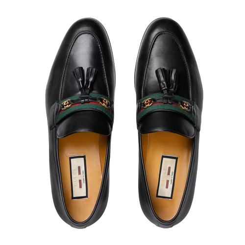 Giày Gucci Web And Interlocking G 'Black' 6247201W6101066 - Ảnh 4