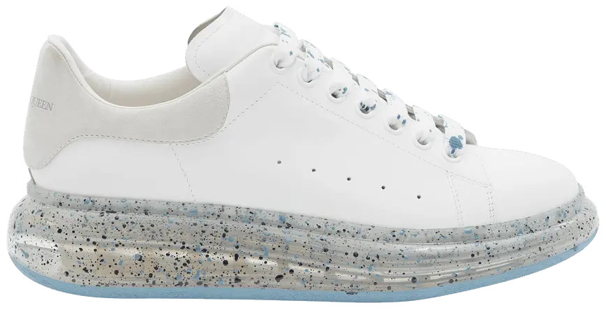 Giày Alexander McQueen Oversized Sneaker 'White Blue Splatter' 625174-WHYBB-9176