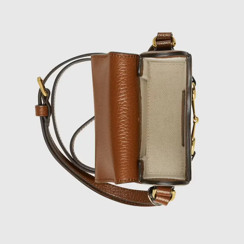 Alternative view of Túi Gucci Horsebit 1955 Mini Blue And Brown Leather 625615-2KQGG-8375