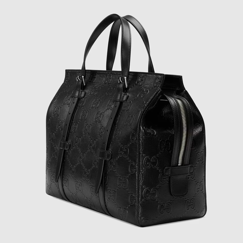 Tui Gucci GG Embossed Tote Bag 'Black' 625774-1W3AN-1000