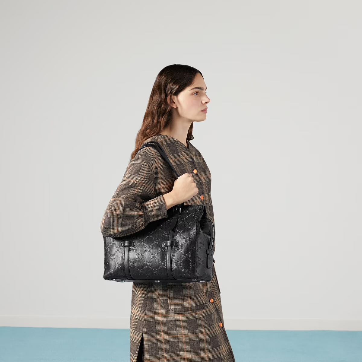 Tui Gucci GG Embossed Tote Bag 'Black' 625774-1W3AN-1000