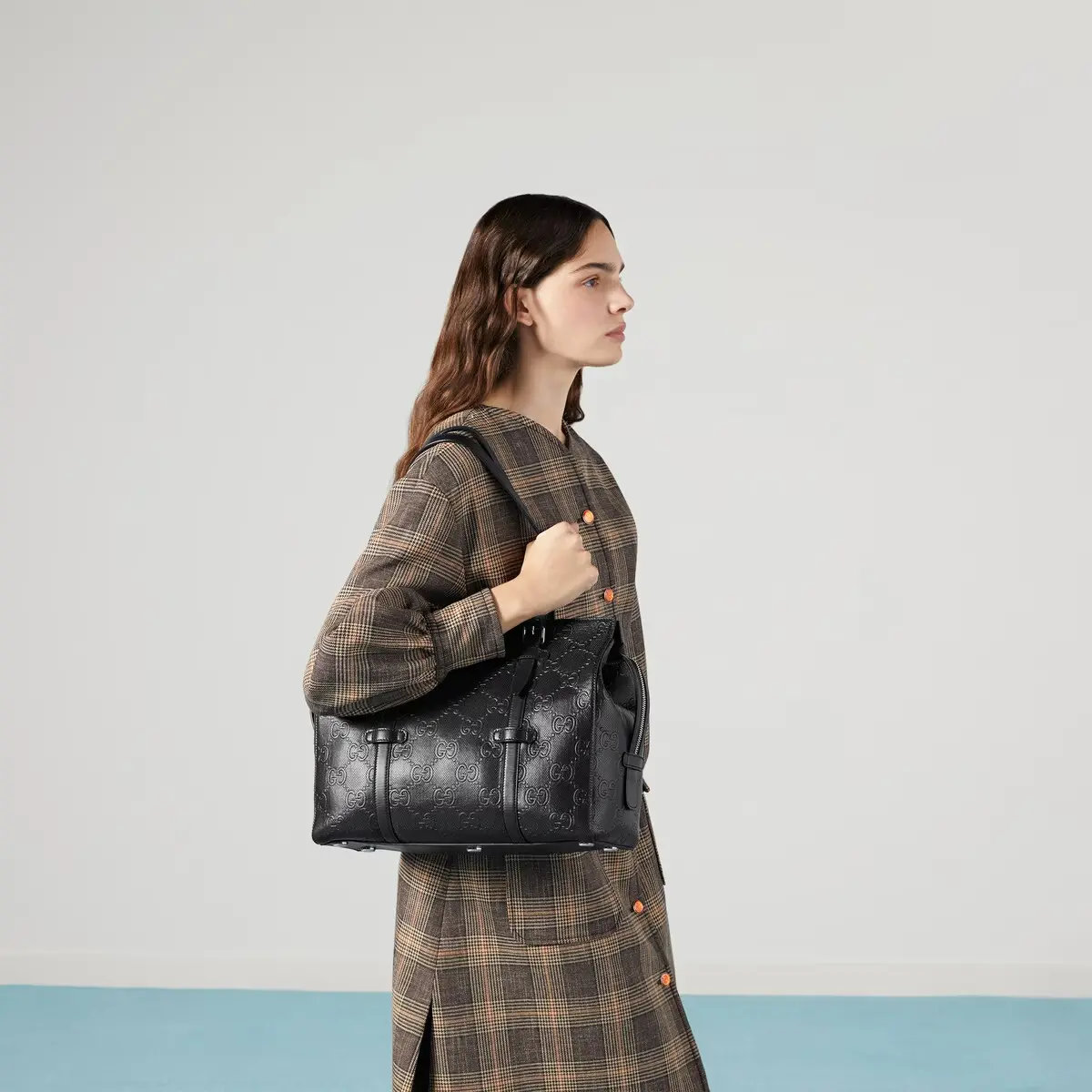 Tui Gucci GG Embossed Tote Bag 'Black' 625774-1W3AN-1000