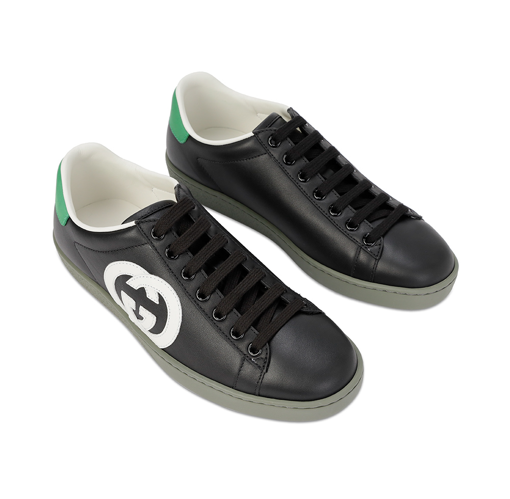 Giày Gucci Wmns Ace 'Interlocking G Black White' 627823-1XG70-1103 - Ảnh 2