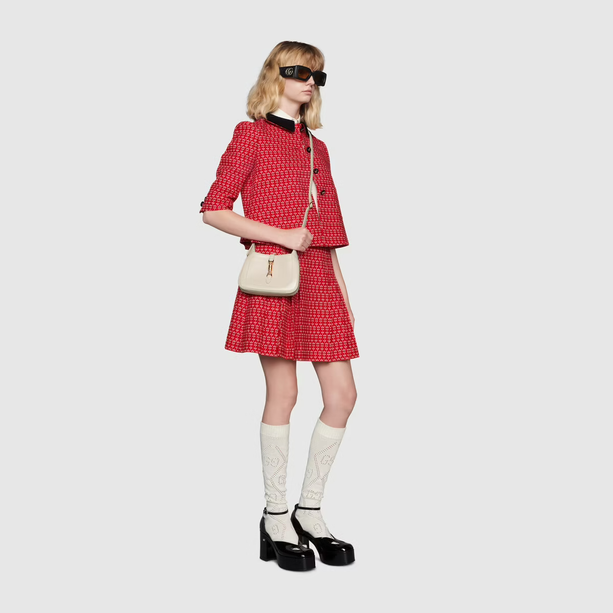 Alternative view of Túi Gucci Jackie 1961 Mini Shoulder Bag White Leather 637091-10O0G-9022