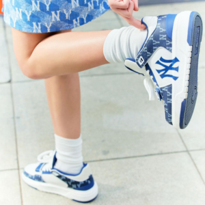 Giay MLB Chunky Liner Mid Denim 'Navy' 3ASXCDN3N-50NYD