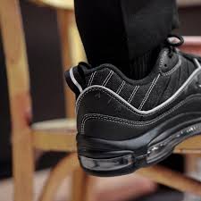 Alternative view of Giày Nike Air Max 98 'Black Silver' 640744-013