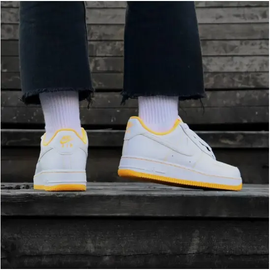Giày Nike Air Force 1 '07 'Contrast Stitch White Laser Orange' CV1724-102 - Ảnh 3