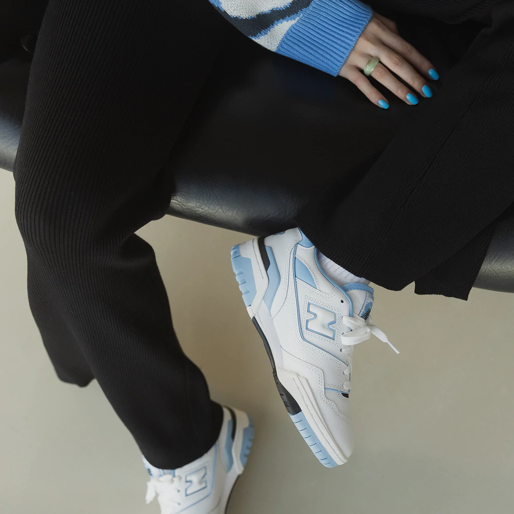 Giày New Balance 550 UNC 'White University Blue' BB550HL1 - Ảnh 2