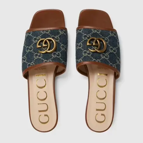 Alternative view of Dép Gucci Wmns Double G Pumps Sandals Blue 647630-2KQ50-4462