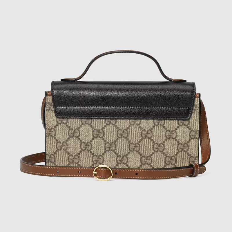 Túi Gucci Padlock Mini Black And Brown Leather 652683-96GAG-9785 - Ảnh 3