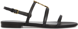 Dep Saint Laurent Cassandra Flat 'Black' 652758-BDATT-1000