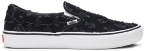 Giay Vans Supreme x Slip-On 'Black Hole Punch Denim' VN0A38DD2DC