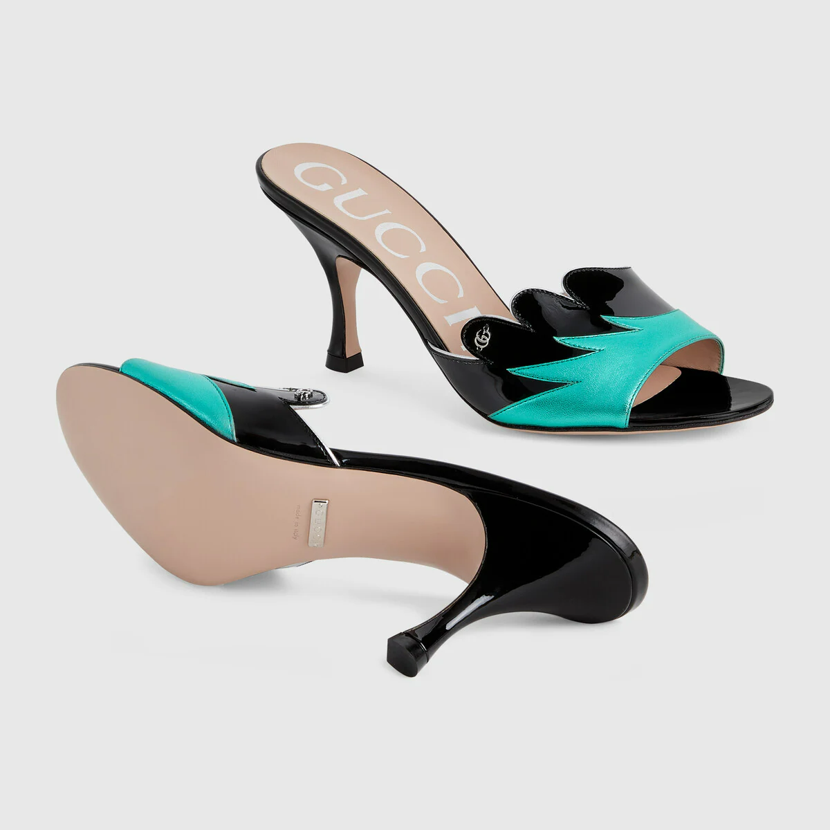 Giày Gucci Women's Scalloped Slide Sandal 659285-1XX70-3671 - Ảnh 4