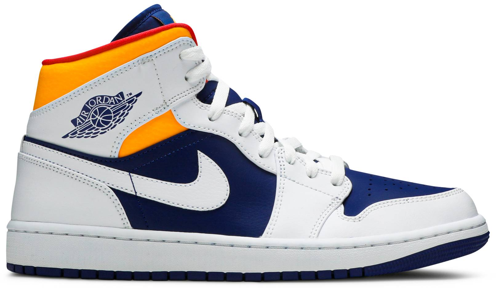 Giày Nike Air Jordan 1 Mid 'White Deep Royal Blue' 554724-131