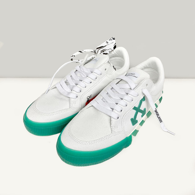 Giày Off-White Vulc Sneaker Low 'White Green' OMIA085R21FAB001-0155 - Ảnh 2