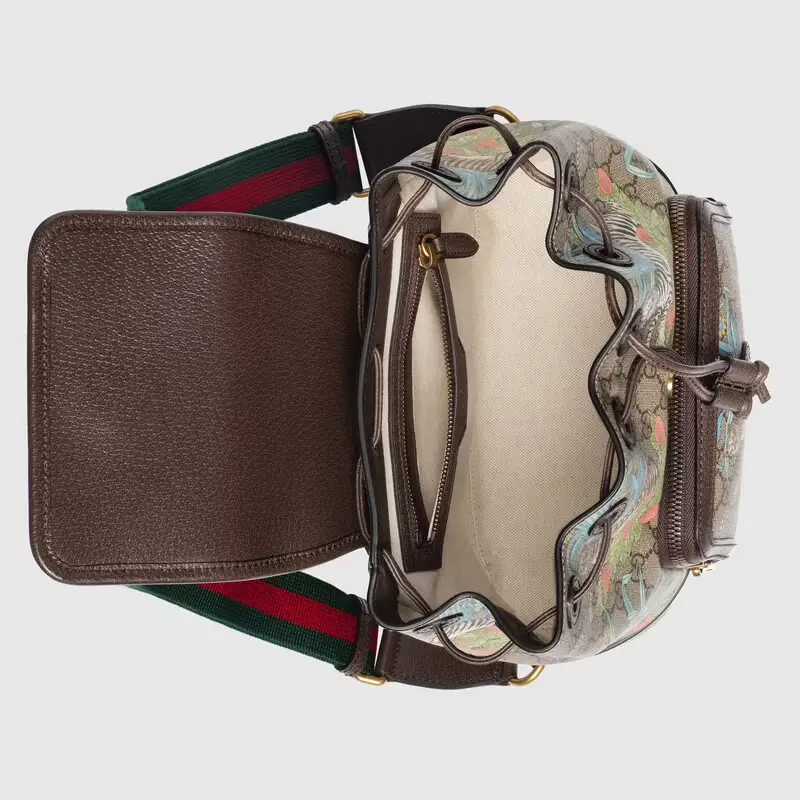 Alternative view of Balo Gucci Tiger GG Beige And Brown Leather ‎674147-UTBDC-9885