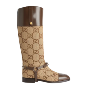 Giày Gucci Knee High Boot With Harness Beige 675658-UKO50-2597