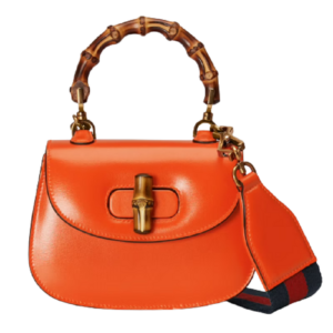 Túi Gucci Mini Top Handle With Bamboo Orange Leather 686864-10ODT-7768