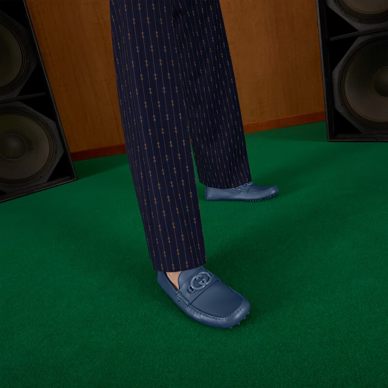 Alternative view of Giày Gucci Driver Interlocking G 'Indigo Blue' 692379-1XH00-4246