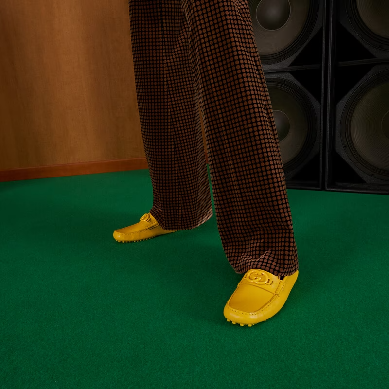 Alternative view of Giày Gucci Driver Interlocking G 'Yellow' 692379-1XH00-7013