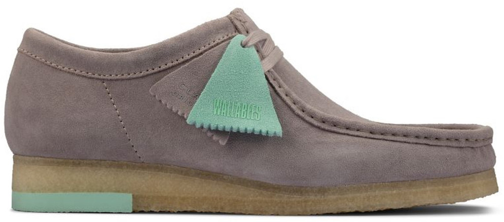 Giay Clarks Wallabee 'Grey Combination' 261-60202