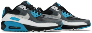Alternative view of Giày Nike Air Max 90 Leather GS 'Black Dark Grey' CD6864-005
