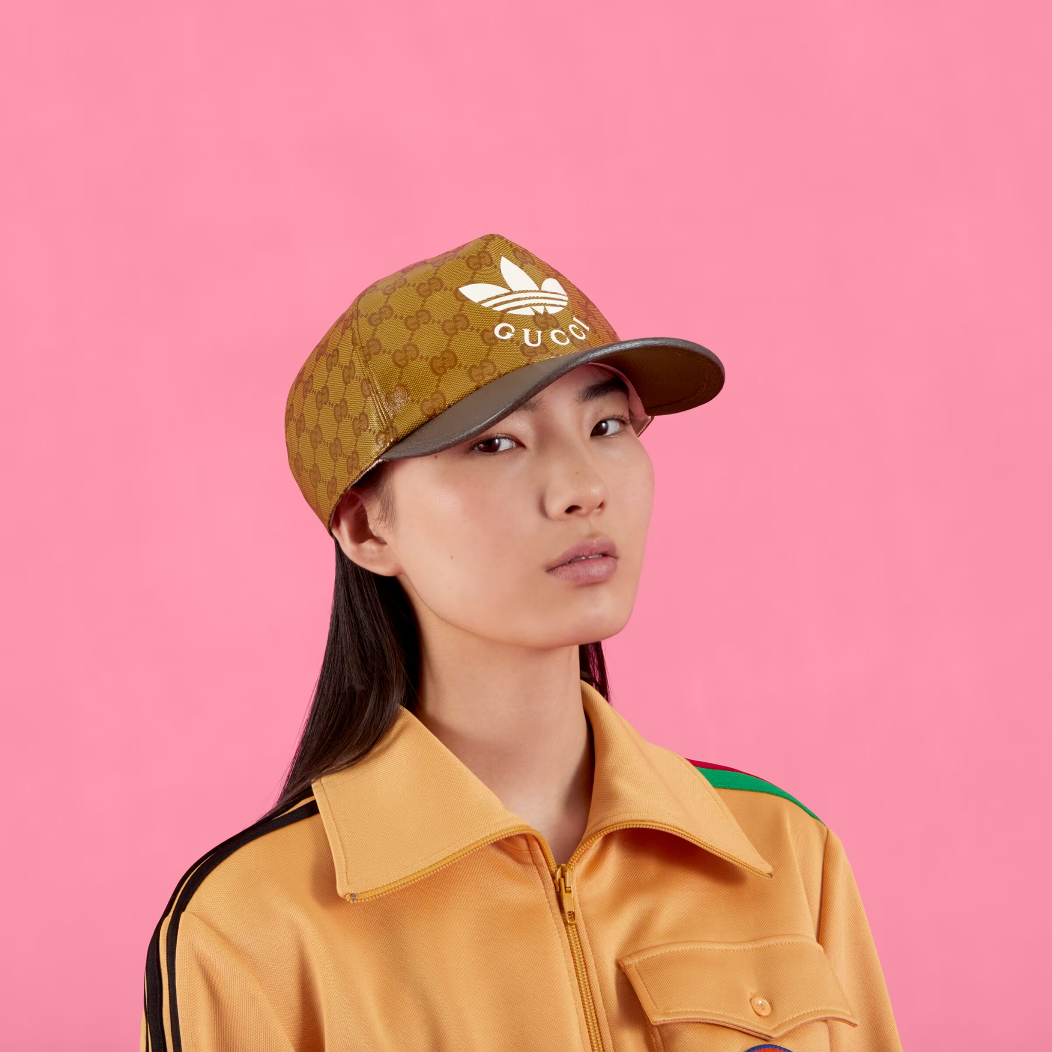 Mu Gucci Adidas x Gucci Baseball 'Beige Brown' 696475-4HAP2-7164