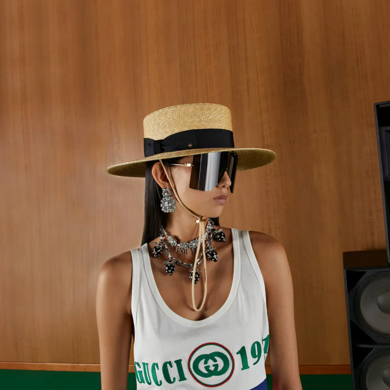 Mu Gucci Straw Boater 'Beige' 696869-4HAOE-9760