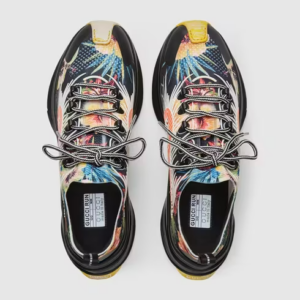 Giay Gucci Run Floral Sneaker 'Mutil Black' 698547-UZJ10-8560