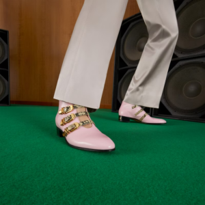 Giay Gucci Men's Buckle Ankle Boots 'Pink' ‎699103-06F70-5871