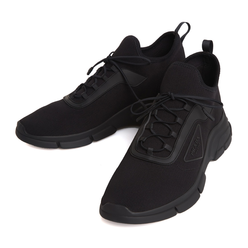 Giày Prada Knit Fabric Black 4E3572_3KFP_F0002 - Ảnh 4