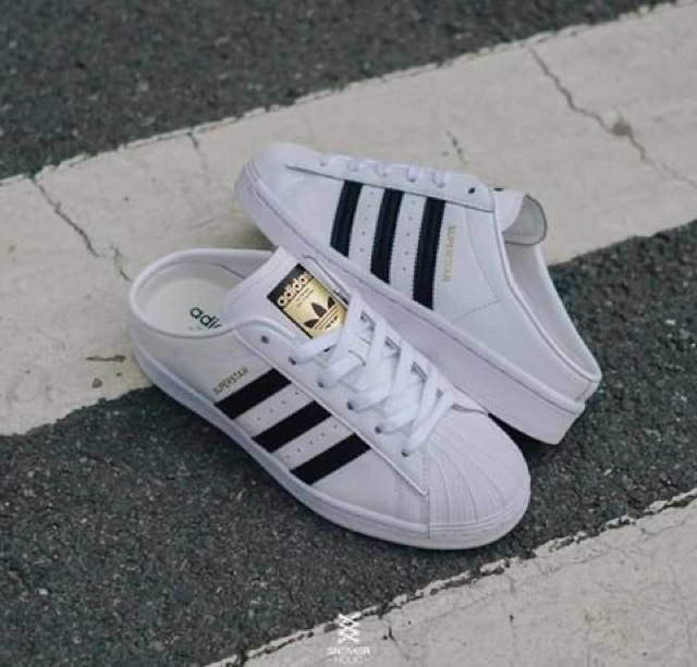 Giày Adidas Superstar Mule 'White Black Gold' FX5851 - Ảnh 3