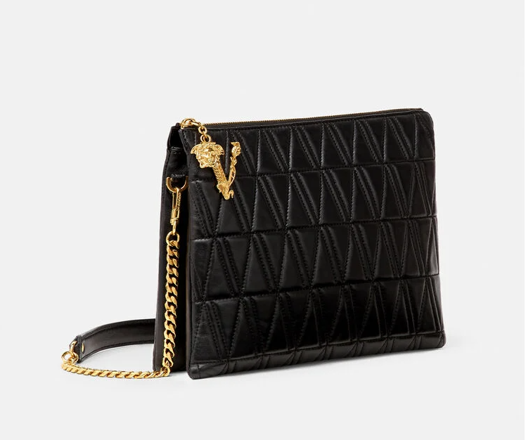 Túi Versace Virtus Shoulder Black 1003007-DNATR4-1B00V - Ảnh 4