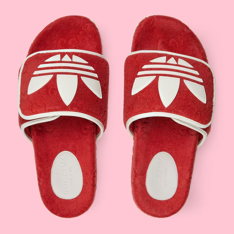 Dép Gucci x Adidas Men's GG Platform 'Red' 702412-UU010-6560 - Ảnh 3