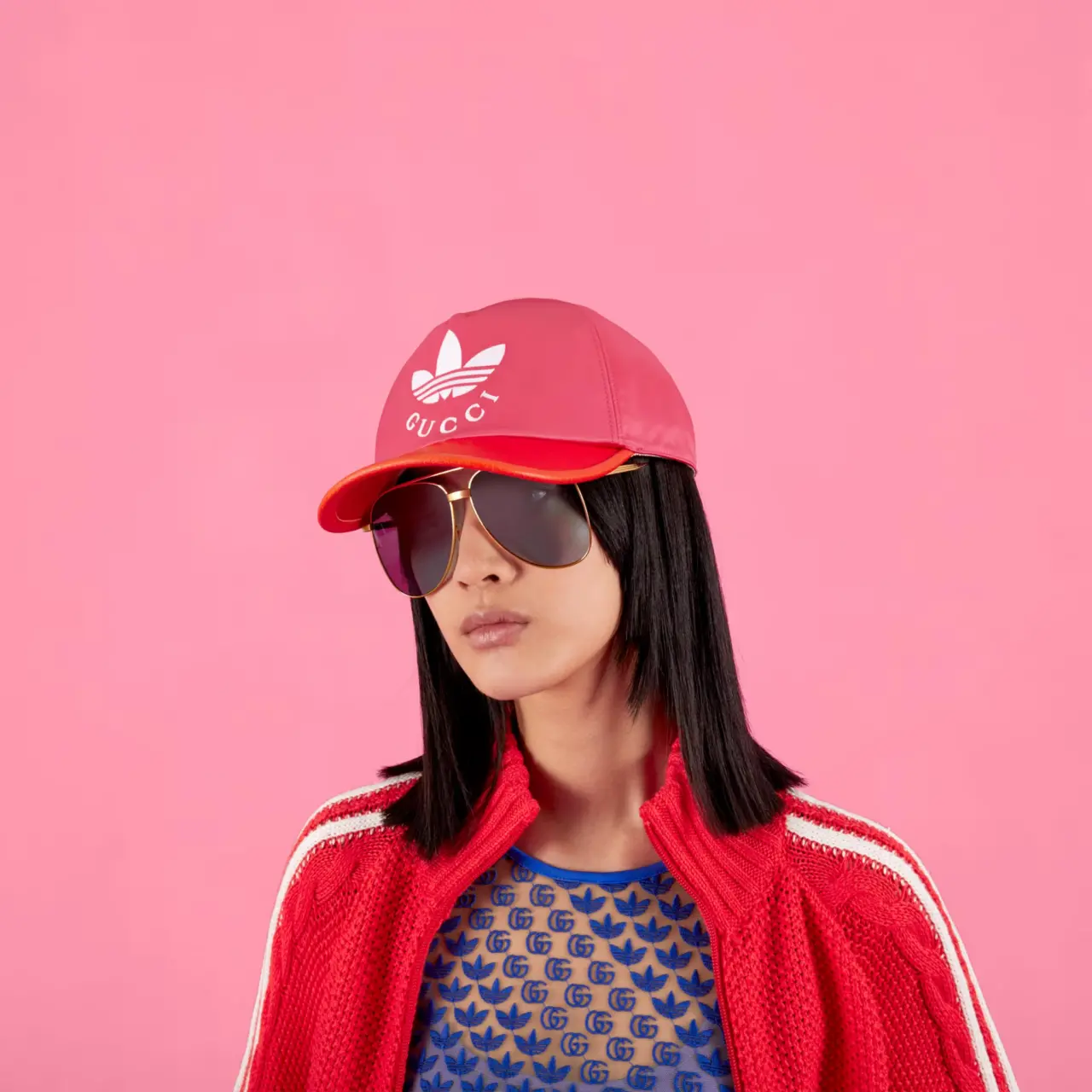 Mu Gucci Adidas x Gucci Baseball 'Pink Satin' 703825-4HAQD-5674