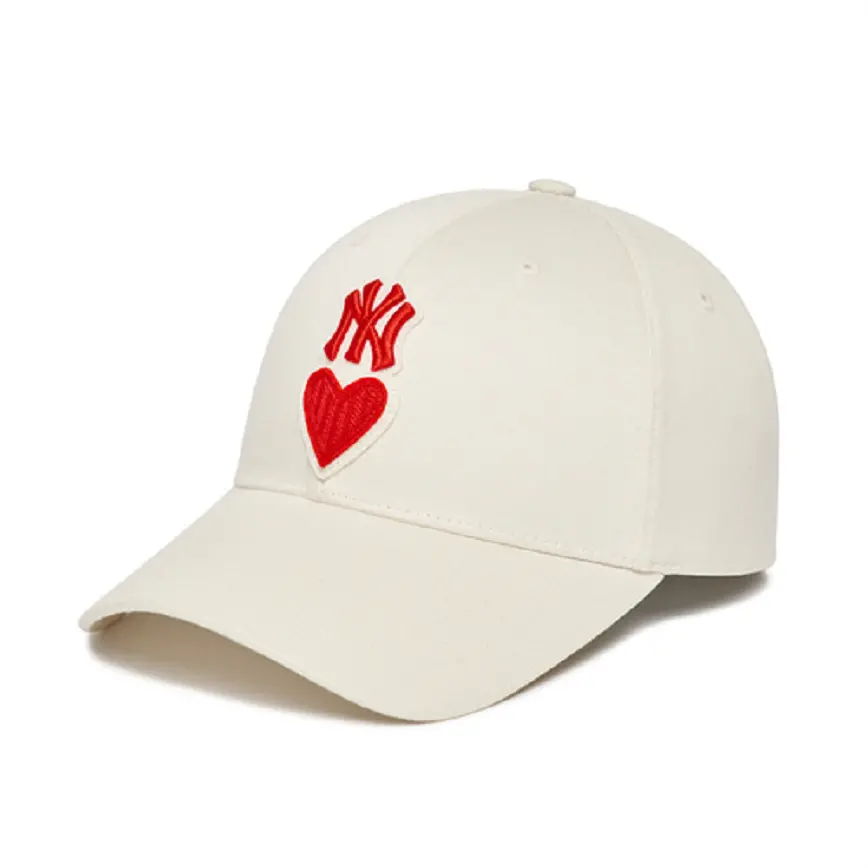 Mũ MLB Heart Ball Cap NY Yankees Red White 3ACPH032N-50IVS