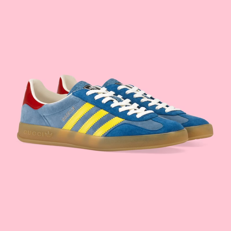 Giày Gucci x Adidas Men's Gazelle 'Blue' 707848-9STU0-4860 - Ảnh 2