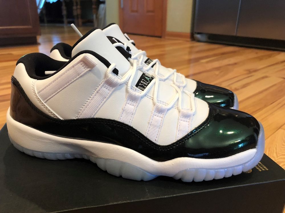 Giày Nike Air Jordan 11 Retro GS 'Emerald' 528896-145 - Ảnh 2