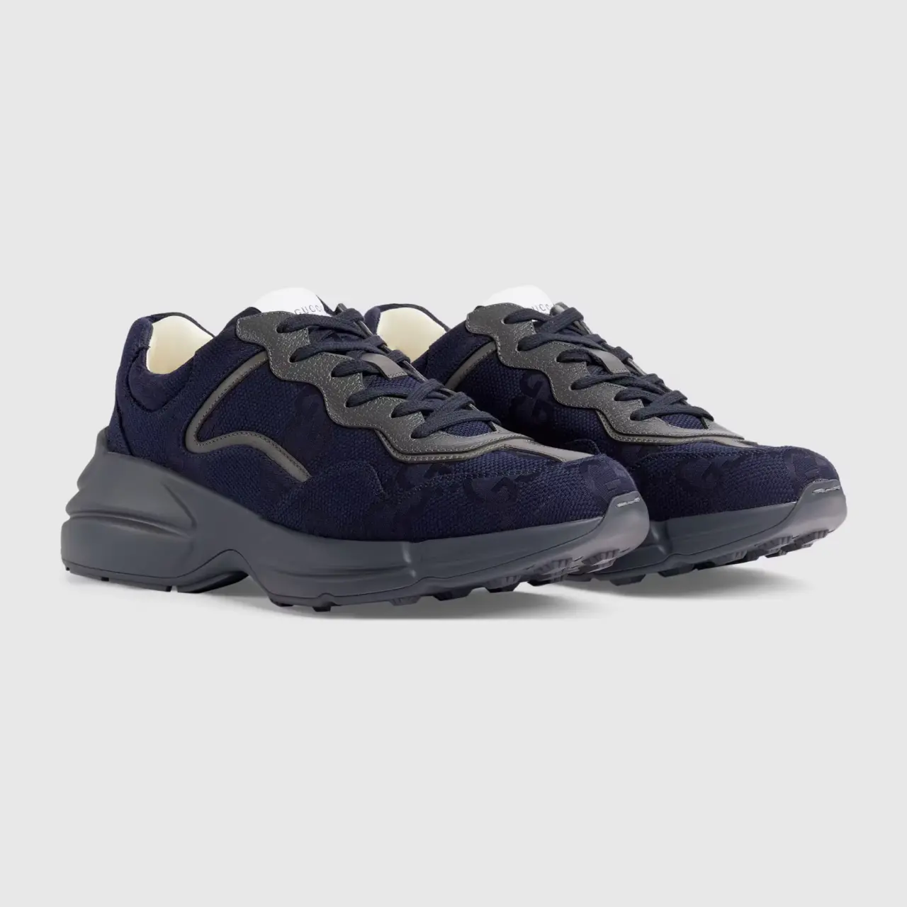 Alternative view of Giày Gucci Men's Rhyton Sneaker 'Blue Canvas' 725932-FAA5D-4553
