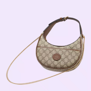 Tui Gucci Half-Moon-Shaped Mini Bag 'Beige Ebony' 726843-92TCG-8563