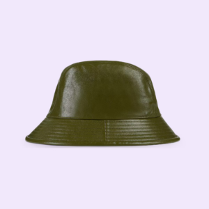 Mu Gucci Leather Bucket Double G 'Dark Green' 727239-4HAU4-3300