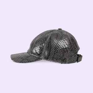 Mu Gucci GG Supreme Python Baseball 'Grey Black' 727462-4HAVG-1161