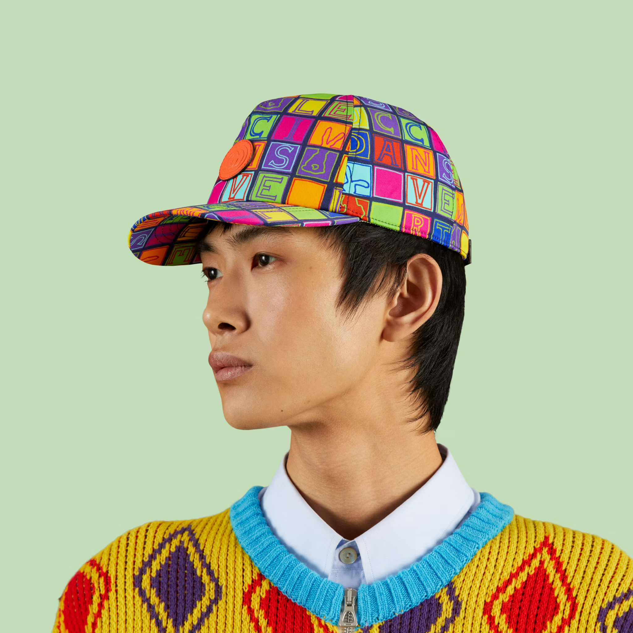 Mu Gucci Cube Bunny Print Baseball 'Multicolor' 730186-4HAWR-8476