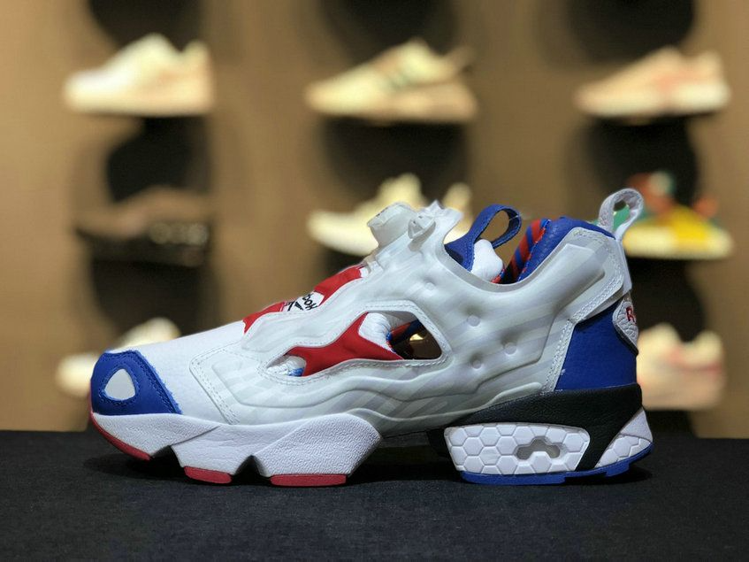 Giày Reebok Instapump Fury Tiger Print White Red Blue V47898 - Ảnh 6