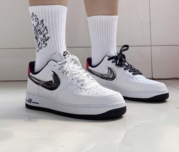 Giày Nike Air Force 1 Low 'Brushstroke Swoosh White' DA4657-100 - Ảnh 3