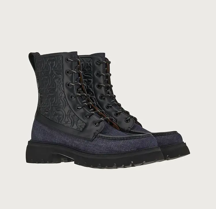 Alternative view of Giày Salvatore Ferragamo Gancini Combat 'Black' 020612-750539