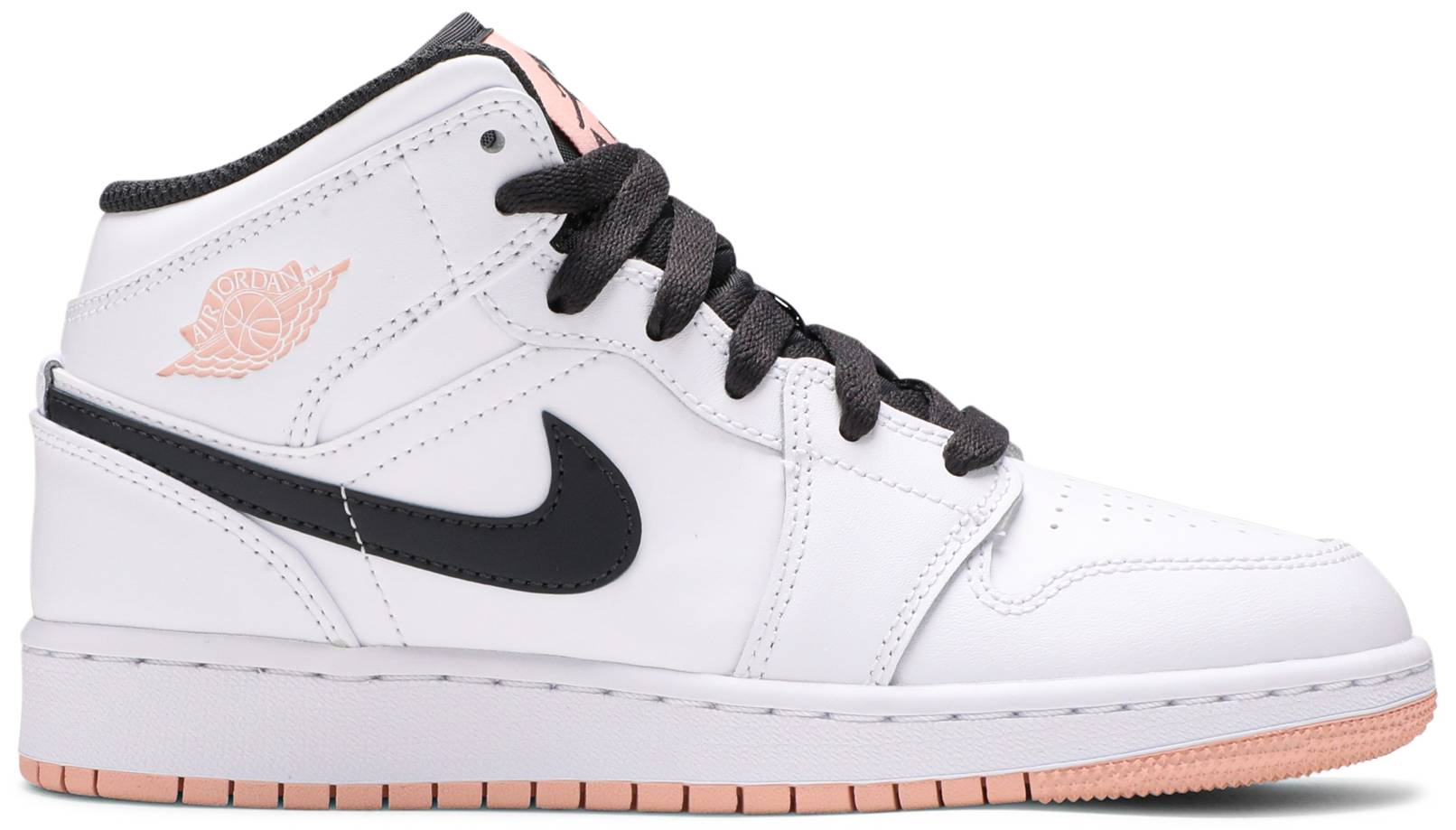 Giày Nike Air Jordan 1 Mid GS 'White Arctic Orange' 554725-180